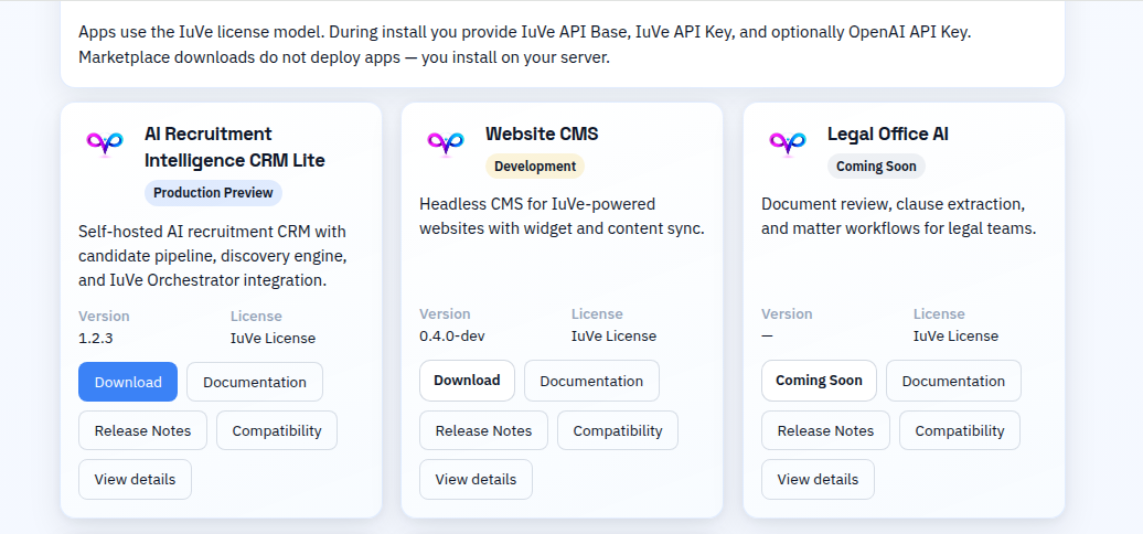 IuVe  CMS live website preview